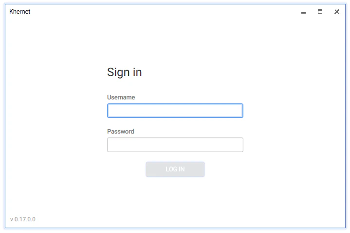 Sign-in screen