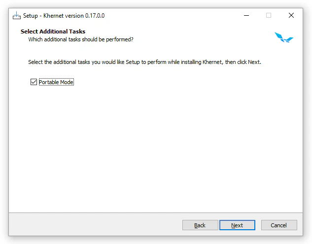 Installer option for portable mode