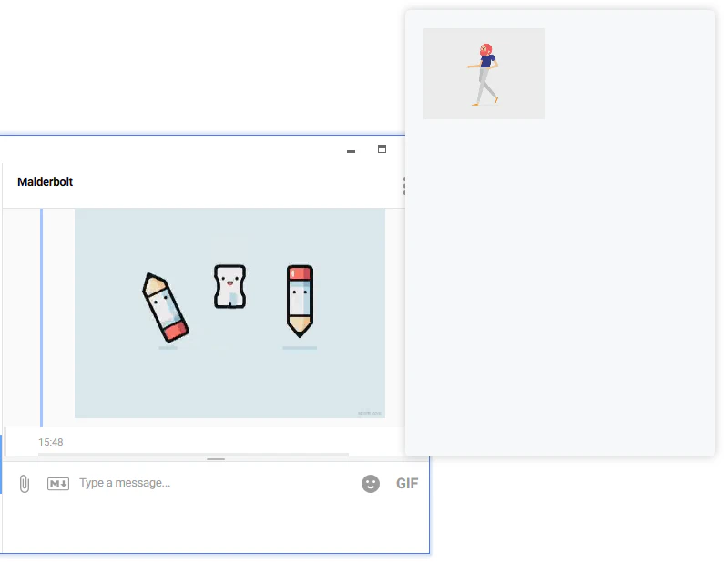 GIF gallery with selectable thumbnails