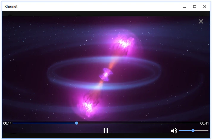 Video message in full-screen playback